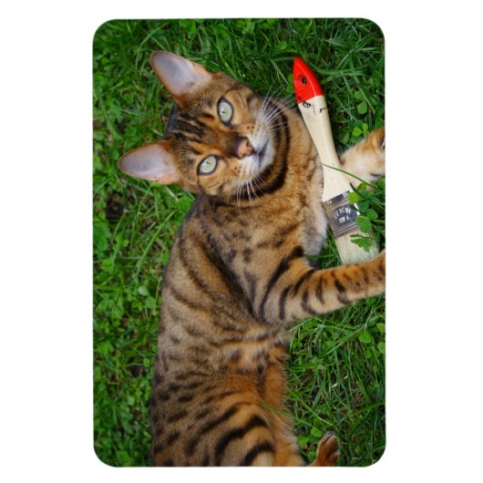 Mooie bengaals kat magneet (Verticaal)