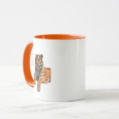 Mooie Bengal Tiger Face & Paws-foto Mok (Voorkant links)