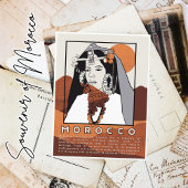 Mooie Berberse vrouw van Marrakech Marokko Briefkaart
