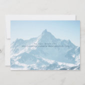 Mooie berg fotografie winter bruiloft save the date (Achterkant)