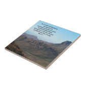 Mooie bergen-scripts tegeltje (Zijkant)