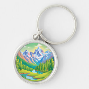 Mooie bergen sleutelhanger