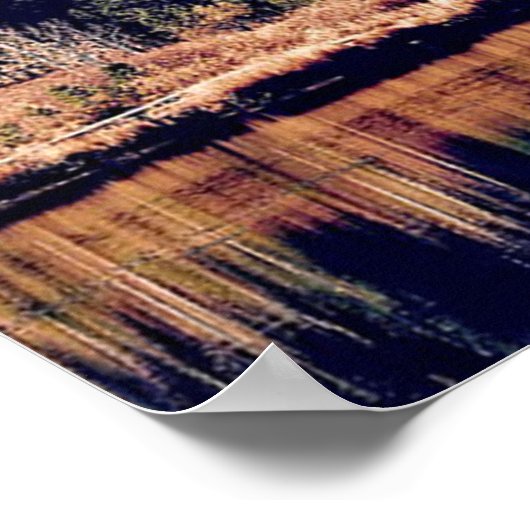 Mooie bergschaal met meer Poster (Hoek)