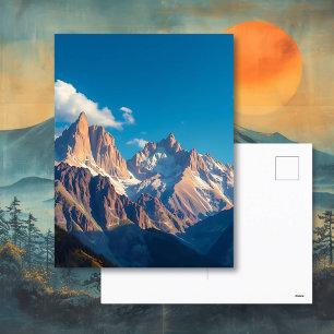 Mooie bergtop briefkaart