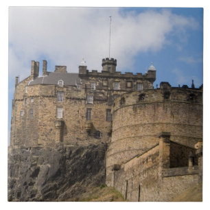Mooie beroemde reusachtige Edinburgh Castle in Tegeltje