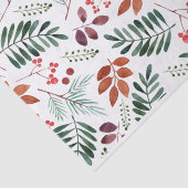 Mooie Berry en Branches Waterverf Winter Tissuepapier (Detail)