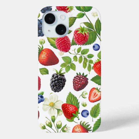 Mooie bescollage telefoonhoesje - Aardbei, braam Case-Mate iPhone Case (Achterkant)