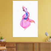 Mooie Betta Fish Canvas Afdruk (Insitu (Woonkamer))