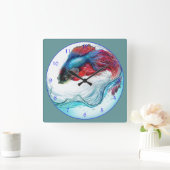 Mooie Betta Fish Vierkante Klok (Huis)