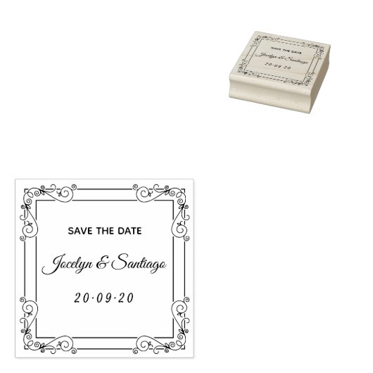 Mooie  Bewaar de datum Rubberstempel (Gestempeld)