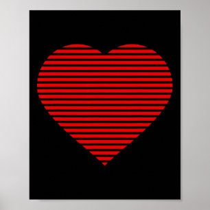 Mooie Big Red Heart Valentijnsdag Boys Girls Poster