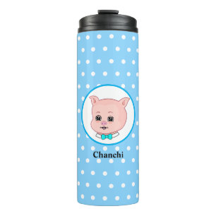 Mooie biggetjes cartoon thermosbeker