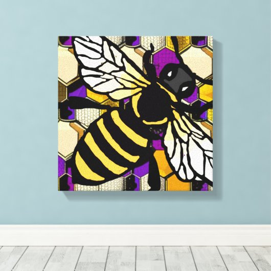 Mooie bijen canvas afdruk (Insitu (Houten vloer))