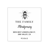 Mooie bijenfamilienaam 	rubberstempel (Afrduk)