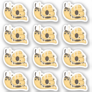 Mooie Bijenkorf en Honing Slak Stickers