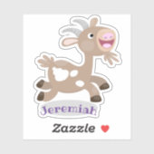 Mooie billy geit cartoon illustratie sticker (Vel)