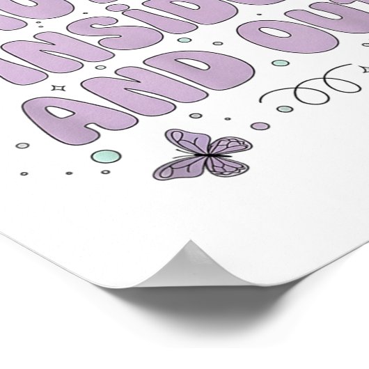 Mooie binnen en buiten Schattigee vlinderlavendel Poster (Hoek)