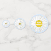 Mooie Birthday Daisy Flowers Confetti (Voorkanten)