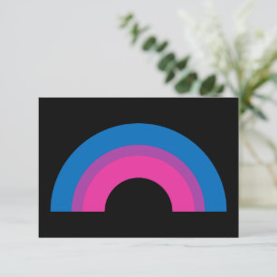 Mooie Bisexual Pride Rainbow Flag Black Kaart