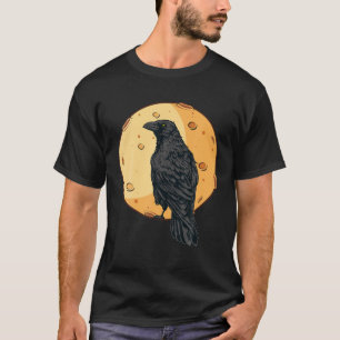 Mooie Black Crow Raven Bird Watch. Birds Silho T-shirt