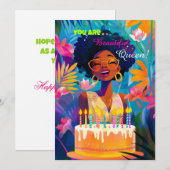 Mooie Black Queen Verjaardag Kaart (Voorkant / Achterkant)