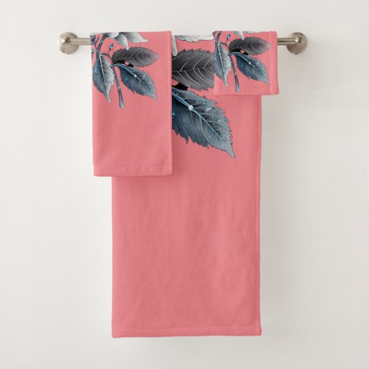 Mooie bladeren en bloemen bad handdoek (Insitu)