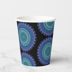 Mooie blauw- en groenboek-cups papieren bekers