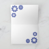 Mooie Blauw en het Wit Al Gelegenheid u dankt Bedankkaart (Binnen)