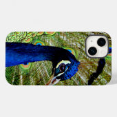 Mooie blauw groene pauw vogel  Case-Mate iPhone case (Achterkant (horizontaal))
