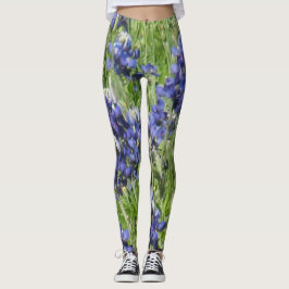 Mooie blauwbonnetvlies leggings