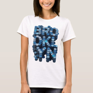 Mooie Blauwe ABSTRACTE KUNST Abstract ontwerp T-shirt