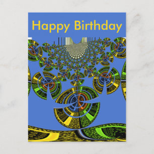 Mooie Blauwe Afrikaanse Traditionele Etnische Vect Briefkaart