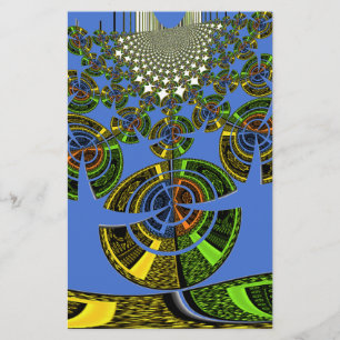 Mooie Blauwe Afrikaanse Traditionele Etnische Vect Briefpapier