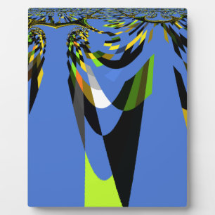 Mooie Blauwe Afrikaanse Tribal Motief Patroon Art  Fotoplaat