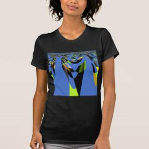 Mooie Blauwe Afrikaanse Tribal Motief Patroon Art  T-shirt