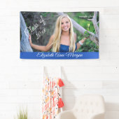 Mooie, blauwe Afstuderen Banner Aangepaste foto, (Insitu)