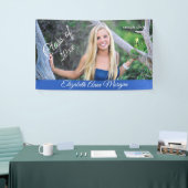 Mooie, blauwe Afstuderen Banner Aangepaste foto, (Beurs)