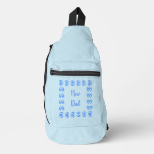 Mooie Blauwe Baby Jongen Konijn Voeten Pasen Custo Sling Bag