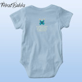 Mooie Blauwe Baby Vlinder Dier Cartoon Grafisch Romper