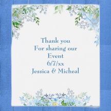 Mooie blauwe bloem dank je 