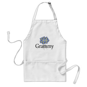 Mooie Blauwe Bloem Grammy T-shirt Standaard Schort