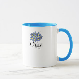 Mooie Blauwe Bloem Oma T-shirt Mok