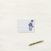 Mooie Blauwe Bloem Post-it® Notes (Op bureau)