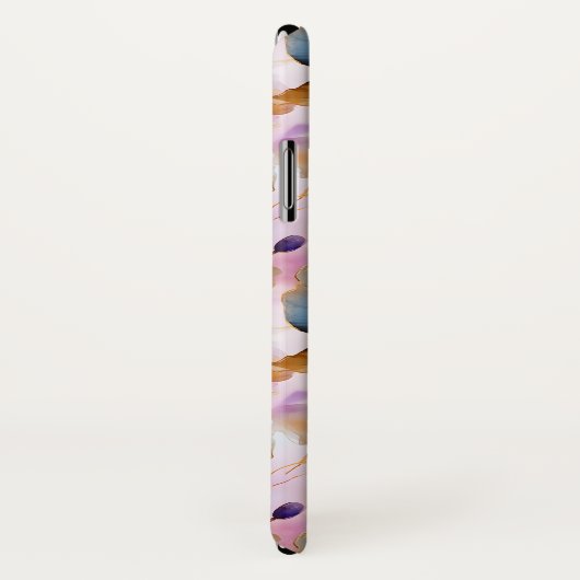 Mooie blauwe bloemen Alcohol inkt pastel Case-Mate iPhone Case (Achterkant / rechts)