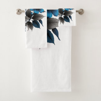 mooie blauwe bloemen bad handdoek
