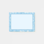 Mooie Blauwe Bloemige Post-Its Post-it® Notes (Voorkant)
