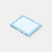 Mooie Blauwe Bloemige Post-Its Post-it® Notes (Schuin)
