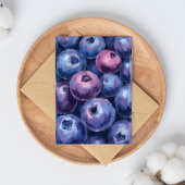 Mooie Blauwe Bosbessen | Fruit Schilderij Briefkaart