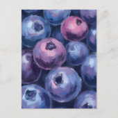 Mooie Blauwe Bosbessen | Fruit Schilderij Briefkaart (Voorkant)