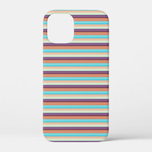 Mooie blauwe bruine strepen  iPhone 12 mini hoesje